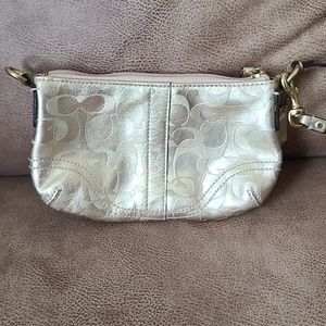 Coach Metallic Gold Wristlet